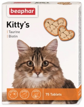 Beaphar Kitty's Taurine + Biotin Витамины д/кошек с таурином и биотином, сердечки