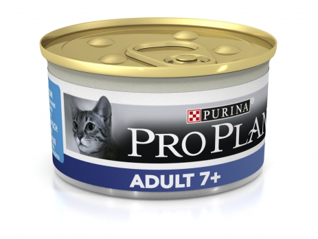 Pro Plan Adult 7+ консервы мусс для кошек старше 7 лет с тунцом 85 г (банка)