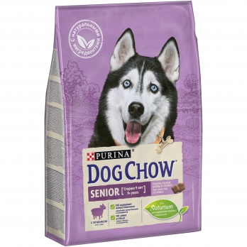 Dog Chow Senior 9+ сухой корм для взрослых собак старше 9 лет с ягненком 