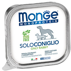 Monge Dog Monoprotein Solo B&S консервы для собак паштет из кролика 150г
