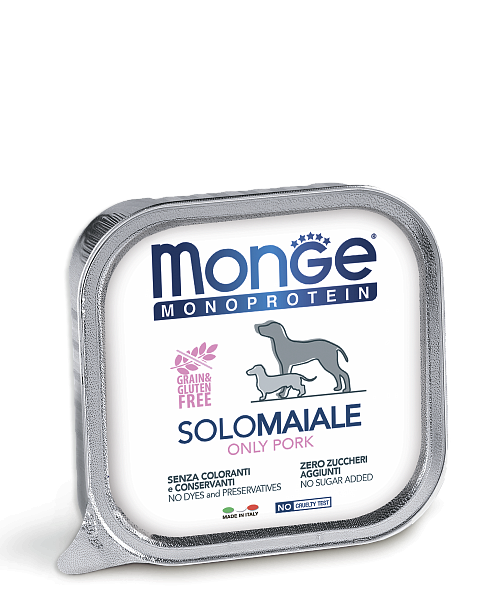 Monge Dog Monoprotein Solo консервы для собак паштет из свинины 